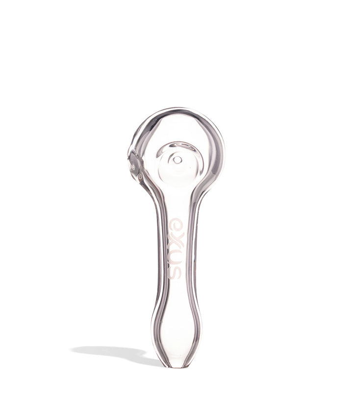 Clear Exxus Vape Cave Hand Pipe Front View on White Background